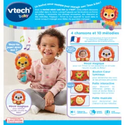 VTECH BABY Hochet Miroir Lumi Lion 11 VTECH BABY Hochet Miroir Lumi Lion -Célèbre Jouets Magasin 80 551805 dos boite