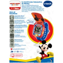 VTech La Montre-jeu Interactive De Mickey -Célèbre Jouets Magasin 80 554205 dos boite