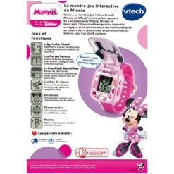 VTech La Montre-jeu Interactive De Minnie -Célèbre Jouets Magasin 80 554265 dos boite