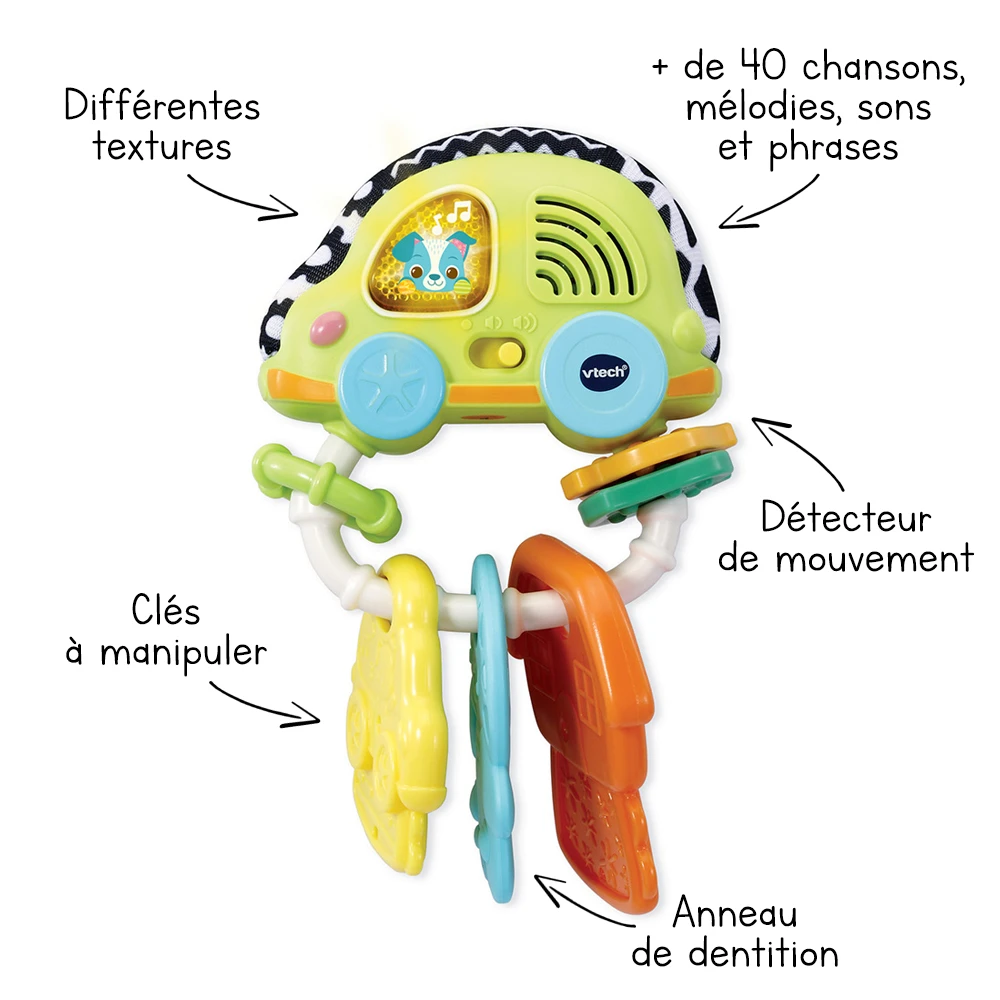 VTECH BABY Mon Hochet Sensoriel Clés Magiques 2 VTECH BABY Mon Hochet Sensoriel Clés Magiques – Image 2