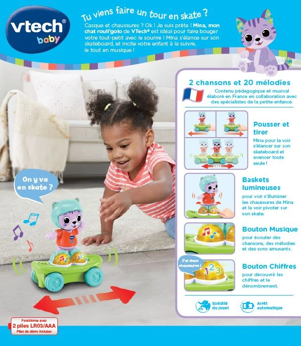 VTECH BABY Mina, Mon Chat Rouli'golo 6 VTECH BABY Mina, Mon Chat Rouli'golo – Image 6