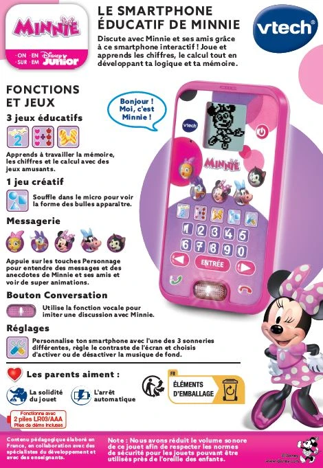 VTech Le Smartphone éducatif De Minnie 6 VTech Le Smartphone éducatif De Minnie – Image 6