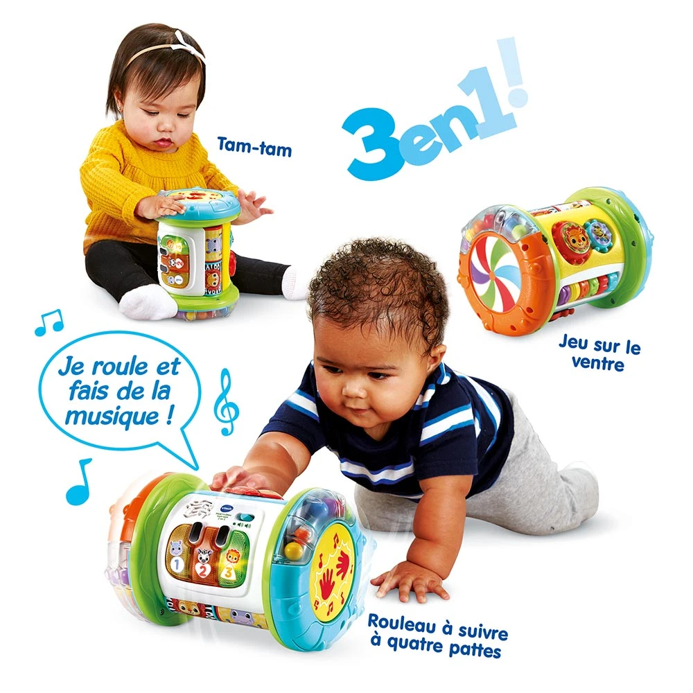 VTECH BABY Magi Rouleau Tam-tam 3 En 1 6 VTECH BABY Magi Rouleau Tam-tam 3 En 1 – Image 6