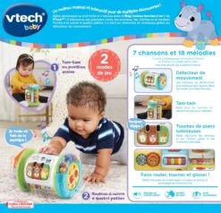 VTECH BABY Magi Rouleau Tam-tam 3 En 1 25 VTECH BABY Magi Rouleau Tam-tam 3 En 1 -Célèbre Jouets Magasin 80 562605 dos boC3AEte
