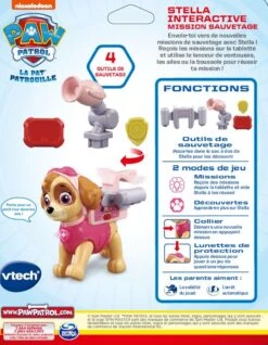 VTech Pat Patrouille - Stella Interactive : Mission Sauvetage -Célèbre Jouets Magasin 80 563205 dos boC3AEte