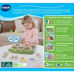 VTech Mon Premier Puzzle Interactif Des Animaux -Célèbre Jouets Magasin 80 613645 dos boite