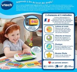 VTech TactiKid Pocket Apprenti Lecture -Célèbre Jouets Magasin 80 616805 dos boC3AEte