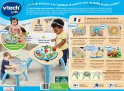 VTECH BABY Table D'activités évolutive Nature 29 VTECH BABY Table D'activités évolutive Nature -Célèbre Jouets Magasin 80 617205 dos boC3AEte